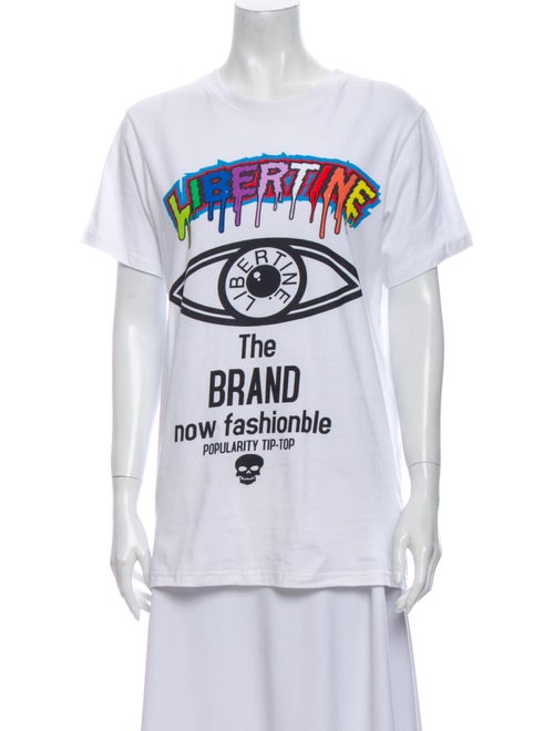 Libertine Graphic Print Crew Neck T-Shirt White