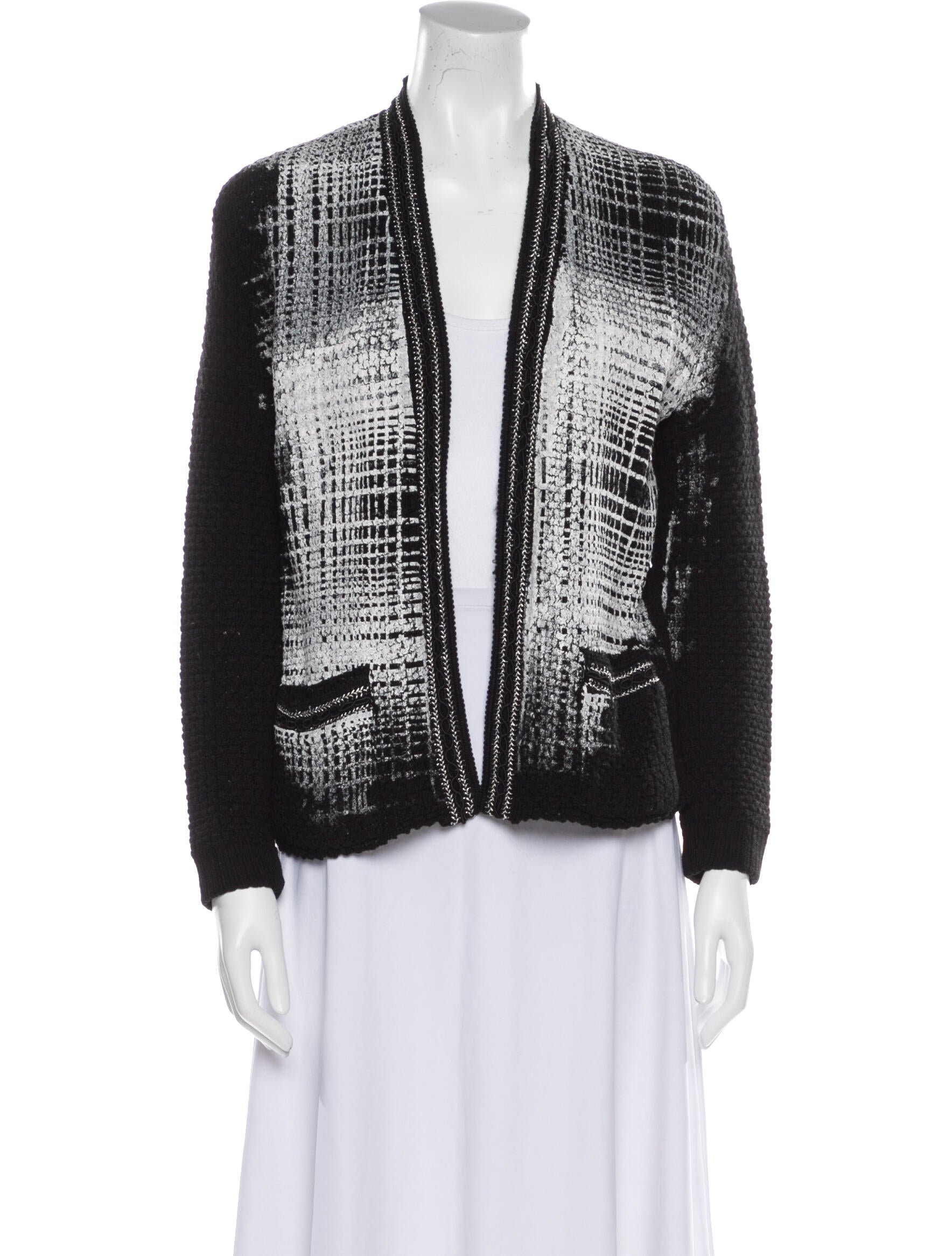 Libertine Plaid Print Open Front Sweater