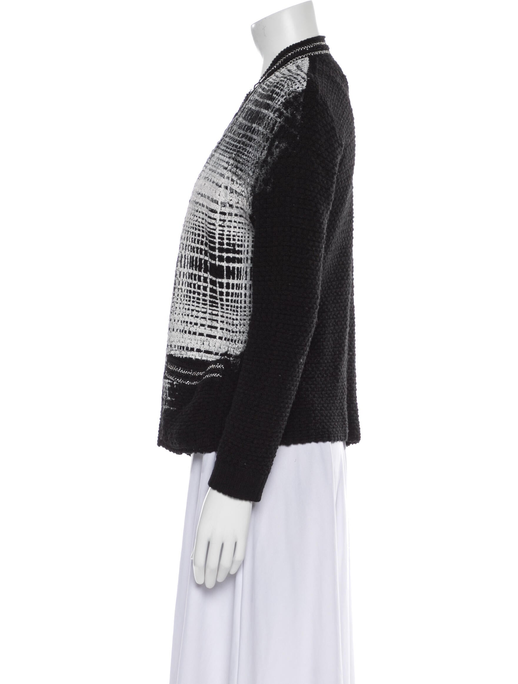 Libertine Plaid Print Open Front Sweater