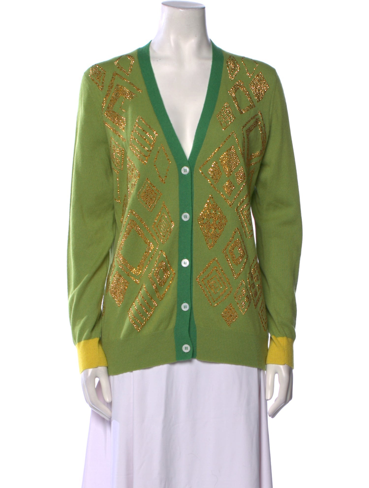 Libertine Patterned V-Neck Sweater