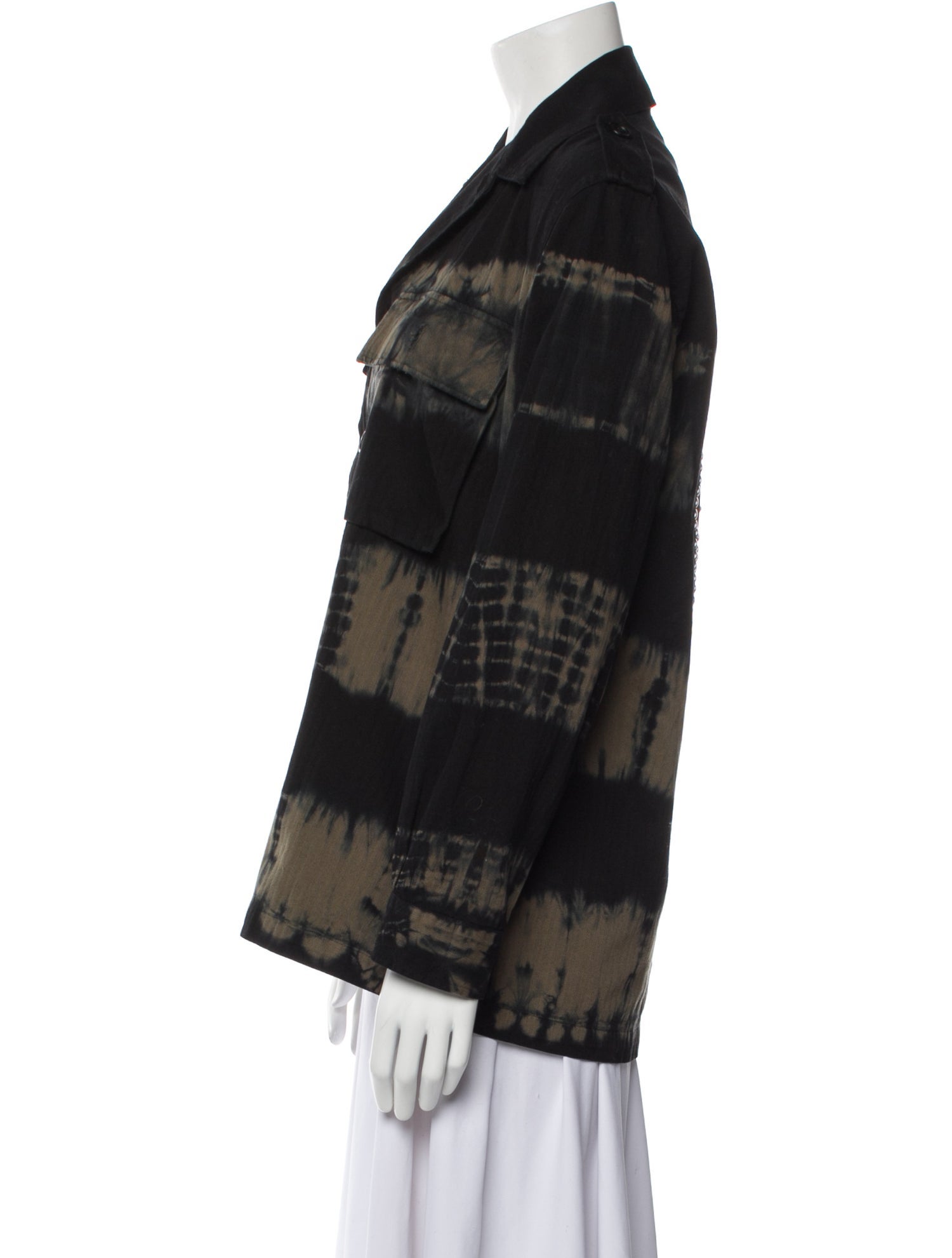Libertine Tie-Dye Print Long Sleeve Button-Up Top
