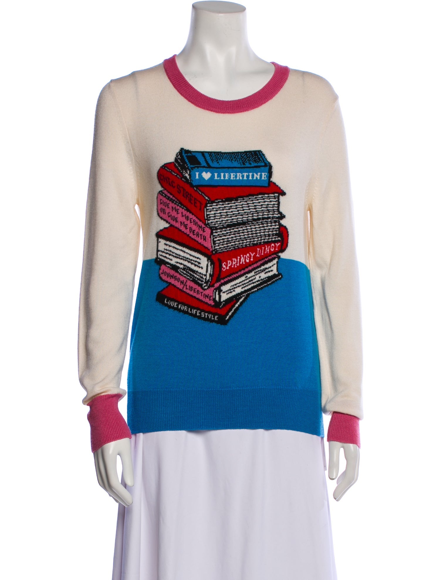 Libertine Cashmere Graphic Print Sweater