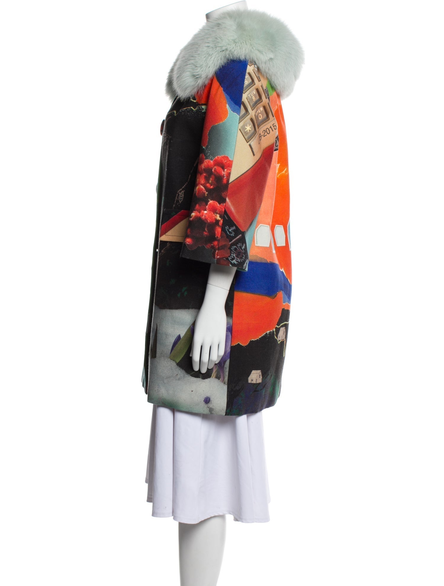 Libertine Wool Floral Print Peacoat