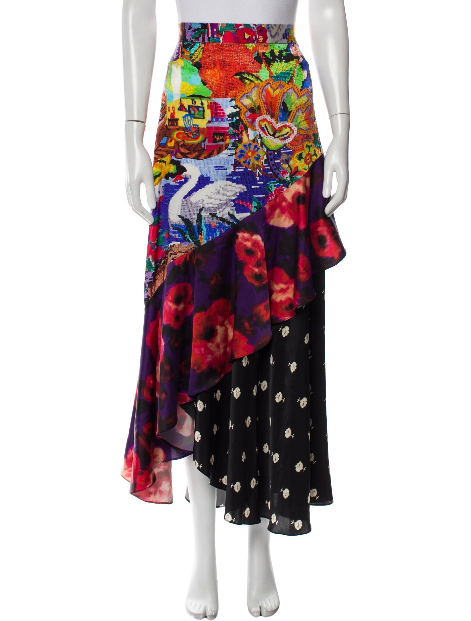 Libertine Silk Midi Length Skirt