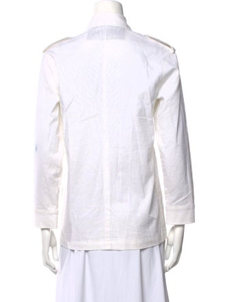 Libertine Linen Graphic Print Button-Up Top