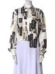 Libertine Printed Long Sleeve Button-Up Top