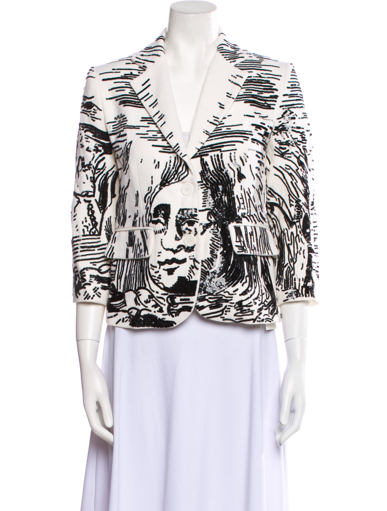 Libertine Wool Printed Blazer