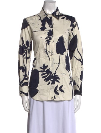 Libertine Printed Long Sleeve Button-Up Top