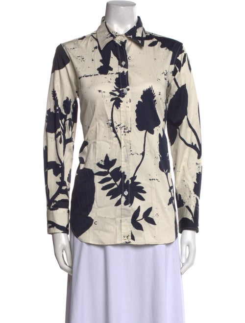 Libertine Printed Long Sleeve Button-Up Top