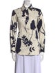 Libertine Printed Long Sleeve Button-Up Top