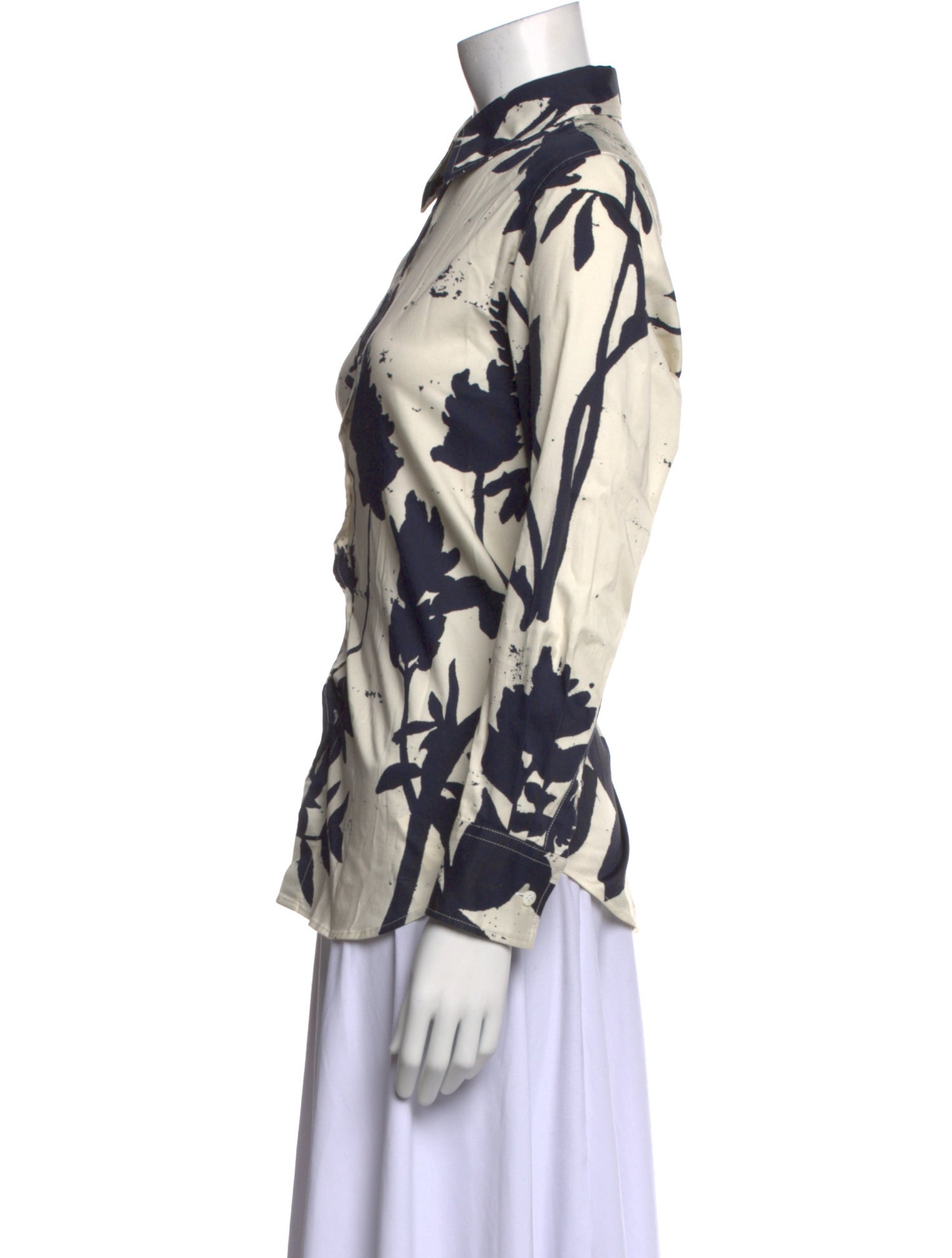 Libertine Printed Long Sleeve Button-Up Top