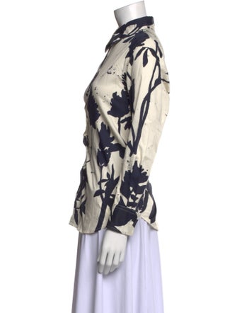 Libertine Printed Long Sleeve Button-Up Top