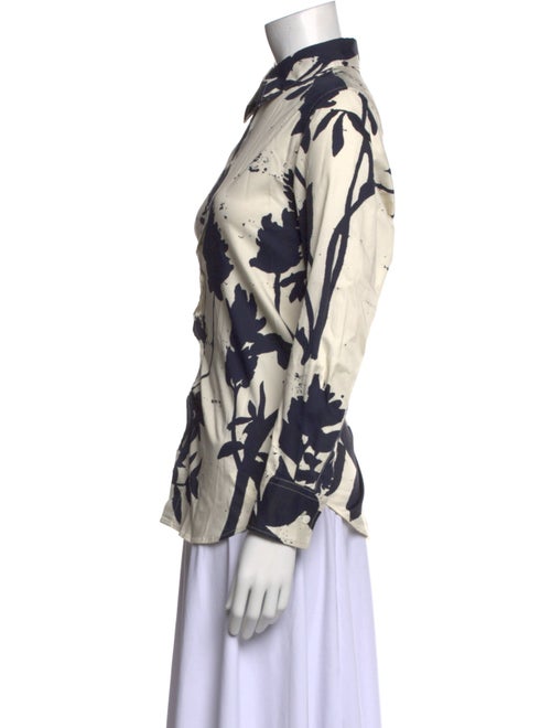 Libertine Printed Long Sleeve Button-Up Top