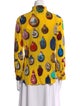 Libertine Printed Long Sleeve Button-Up Top