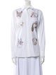 Libertine Graphic Print Long Sleeve Button-Up Top