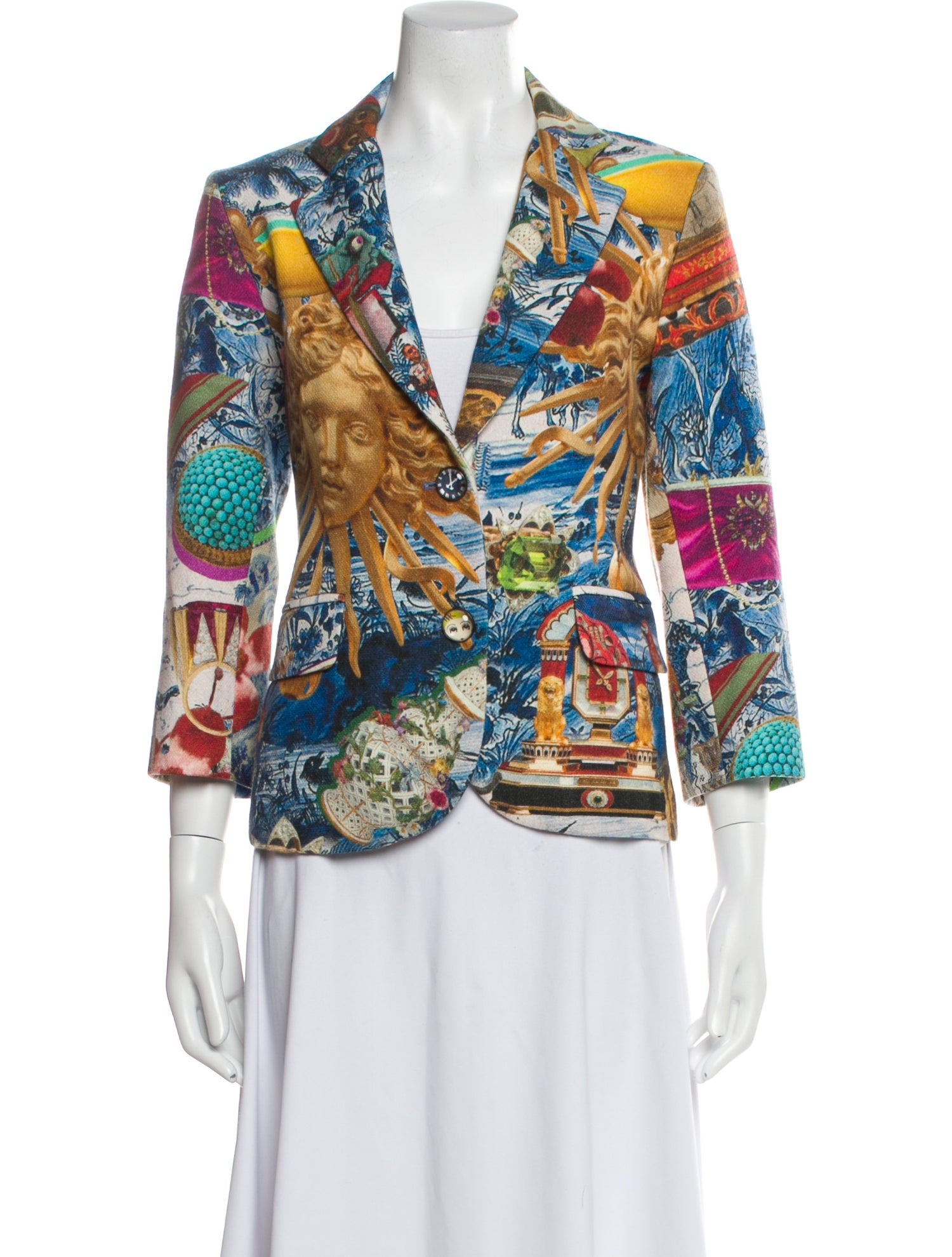 Libertine Virgin Wool Printed Blazer