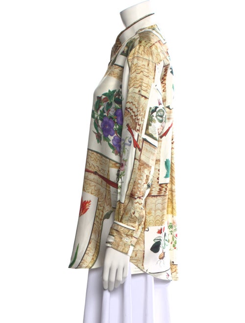 Libertine Printed Long Sleeve Button-Up Top