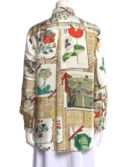 Libertine Printed Long Sleeve Button-Up Top