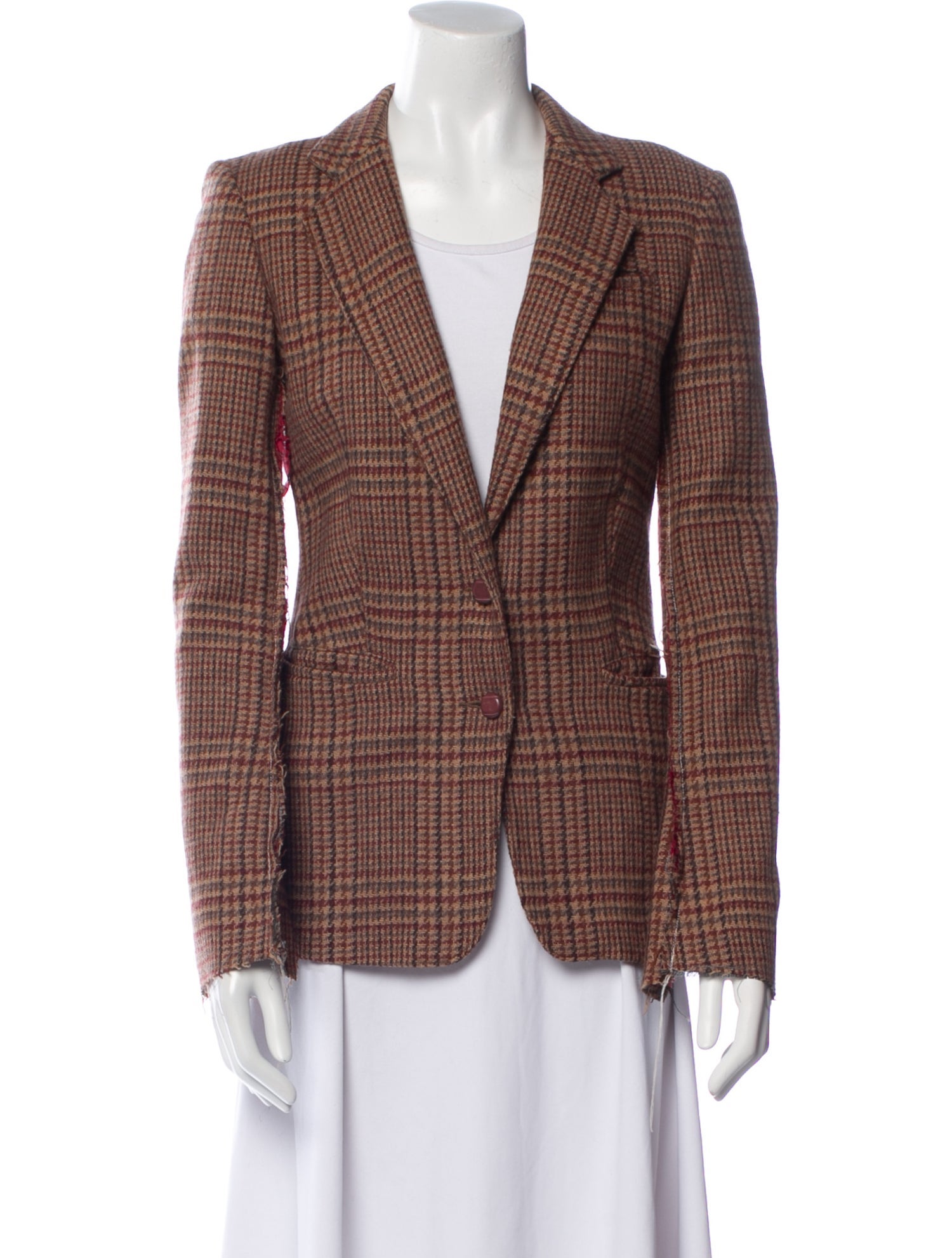 Libertine Vintage Plaid Print Blazer