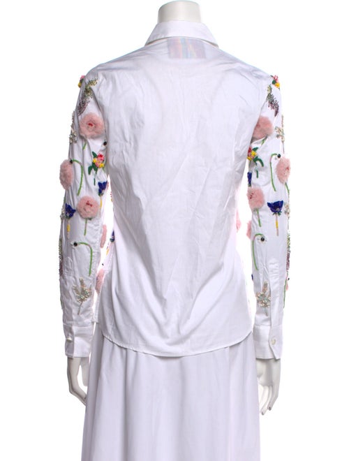 Libertine Printed Long Sleeve Button-Up Top