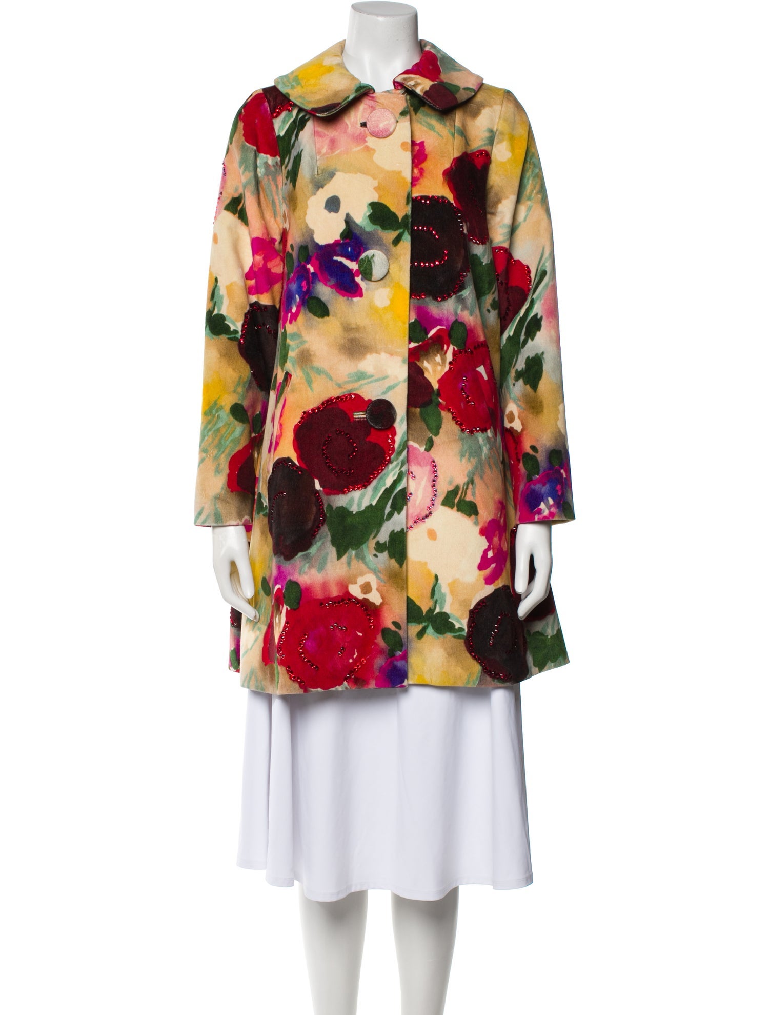 Libertine Floral Print Trench Coat