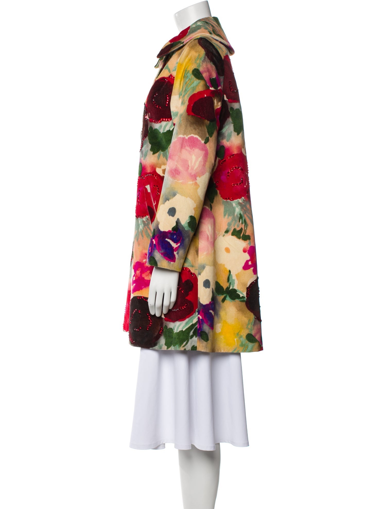Libertine Floral Print Trench Coat