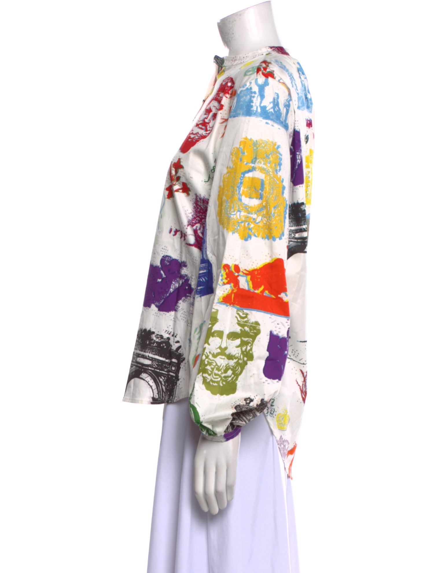 Libertine Printed Mock Neck Blouse