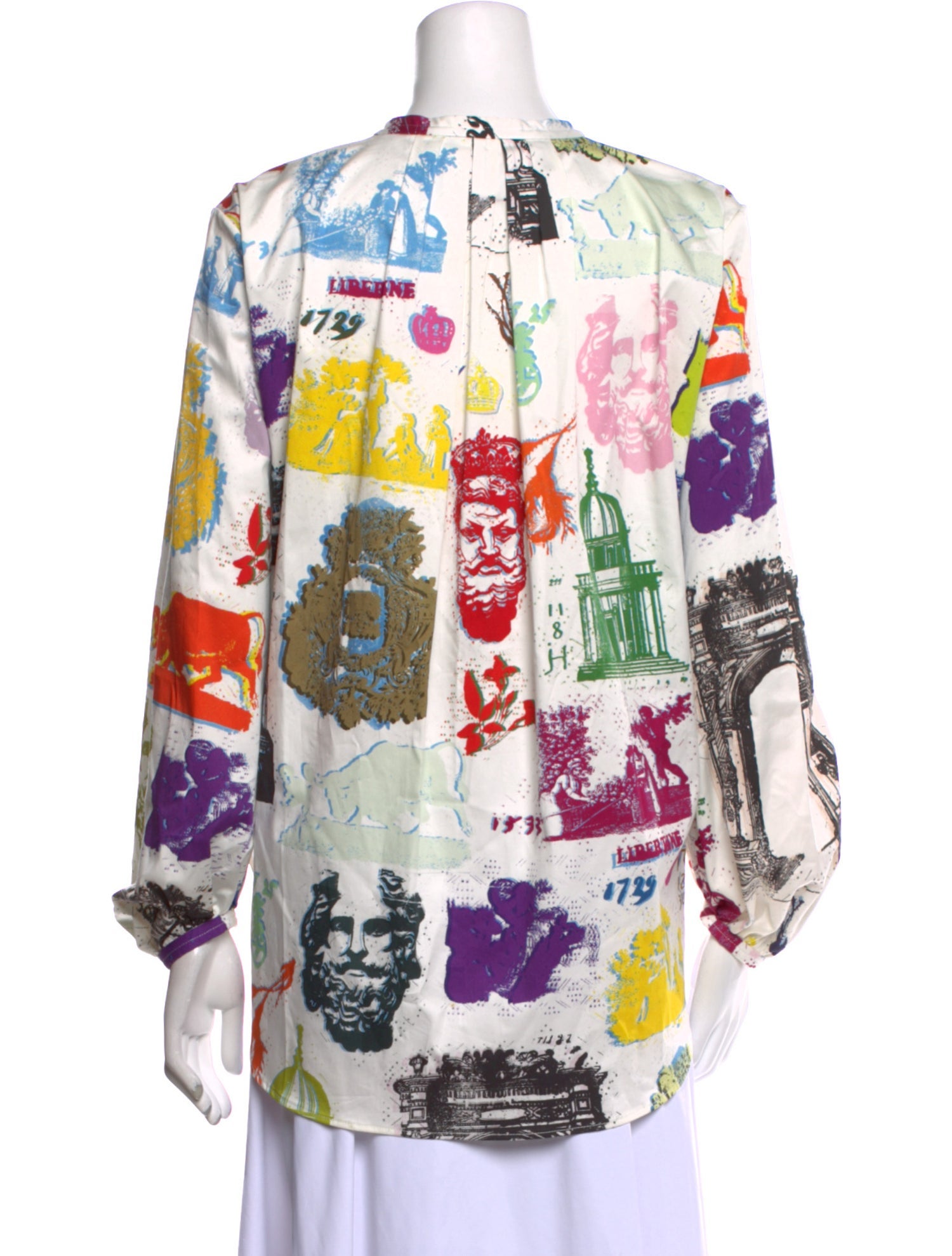 Libertine Printed Mock Neck Blouse