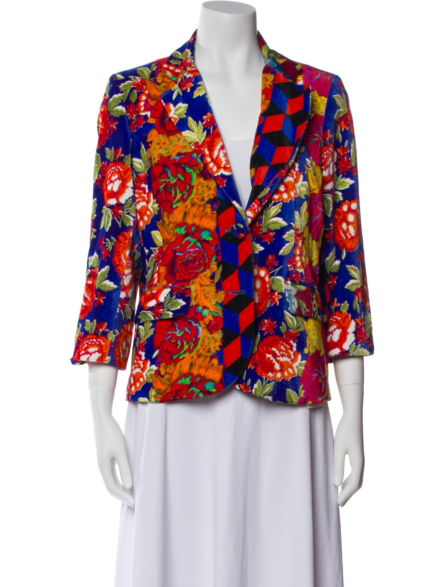 Libertine Velvet Floral Print Blazer
