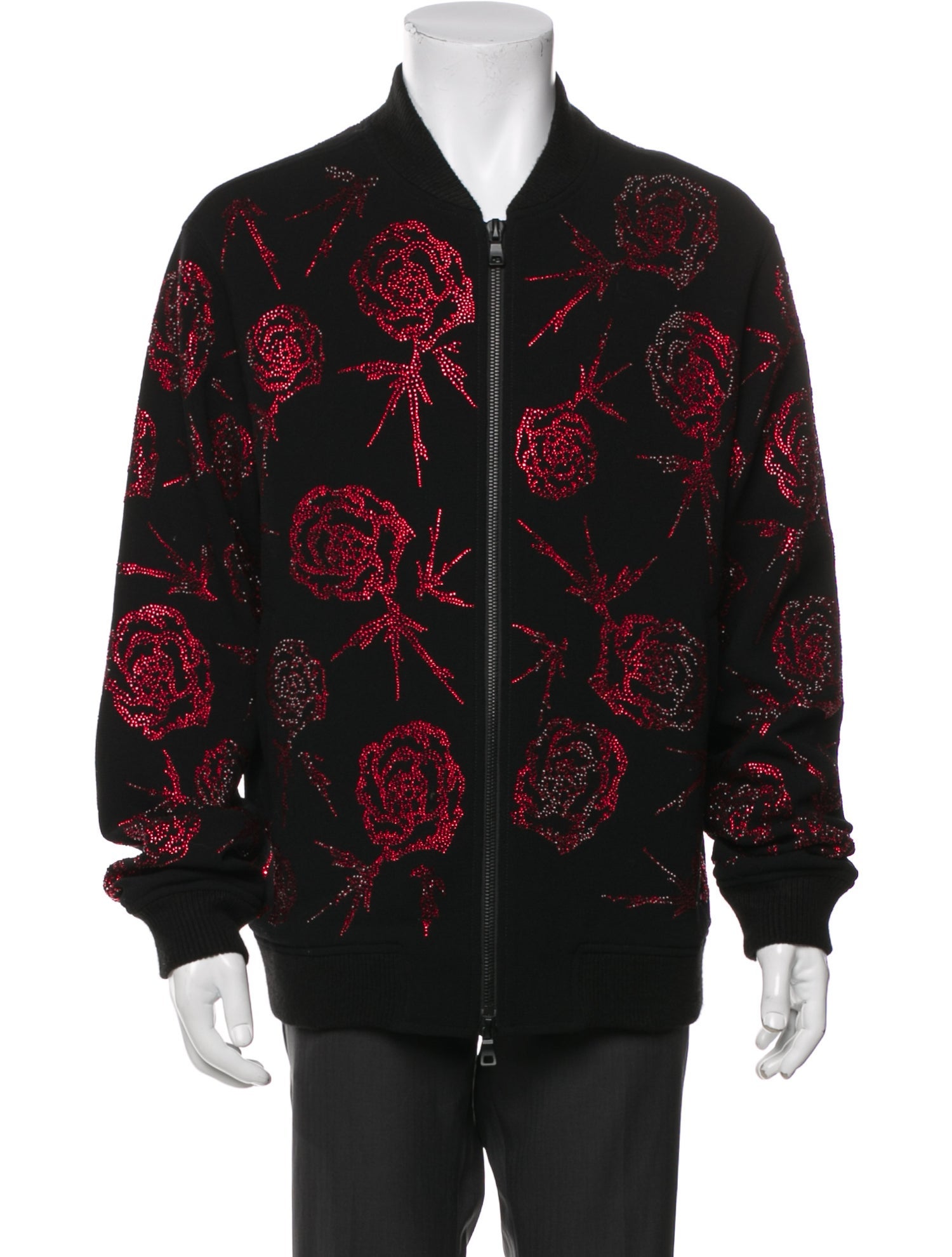 Libertine Wool Floral Print Bomber Jacket