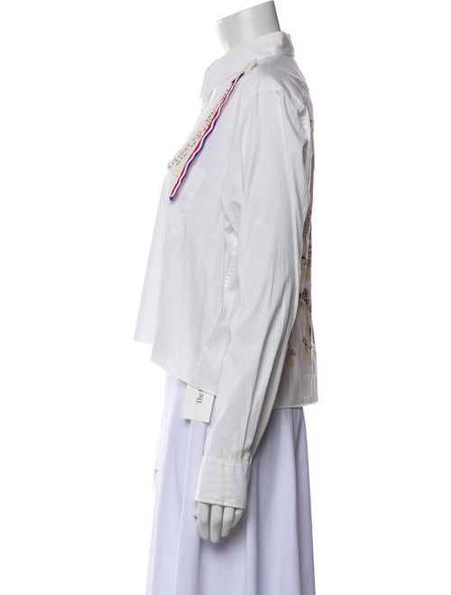 Libertine Graphic Print Long Sleeve Button-Up Top