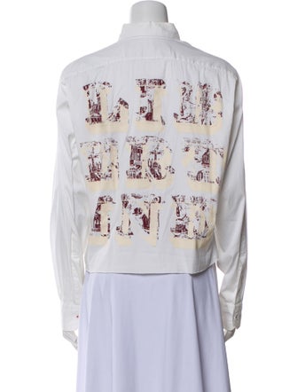 Libertine Graphic Print Long Sleeve Button-Up Top