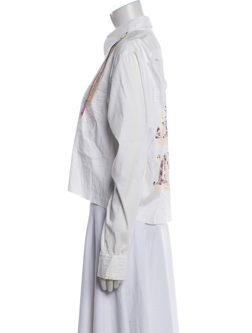 Libertine Graphic Print Long Sleeve Button-Up Top