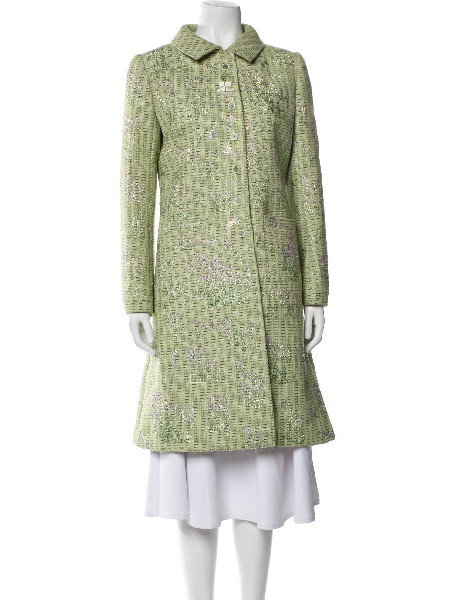 Libertine Tweed Pattern Trench Coat