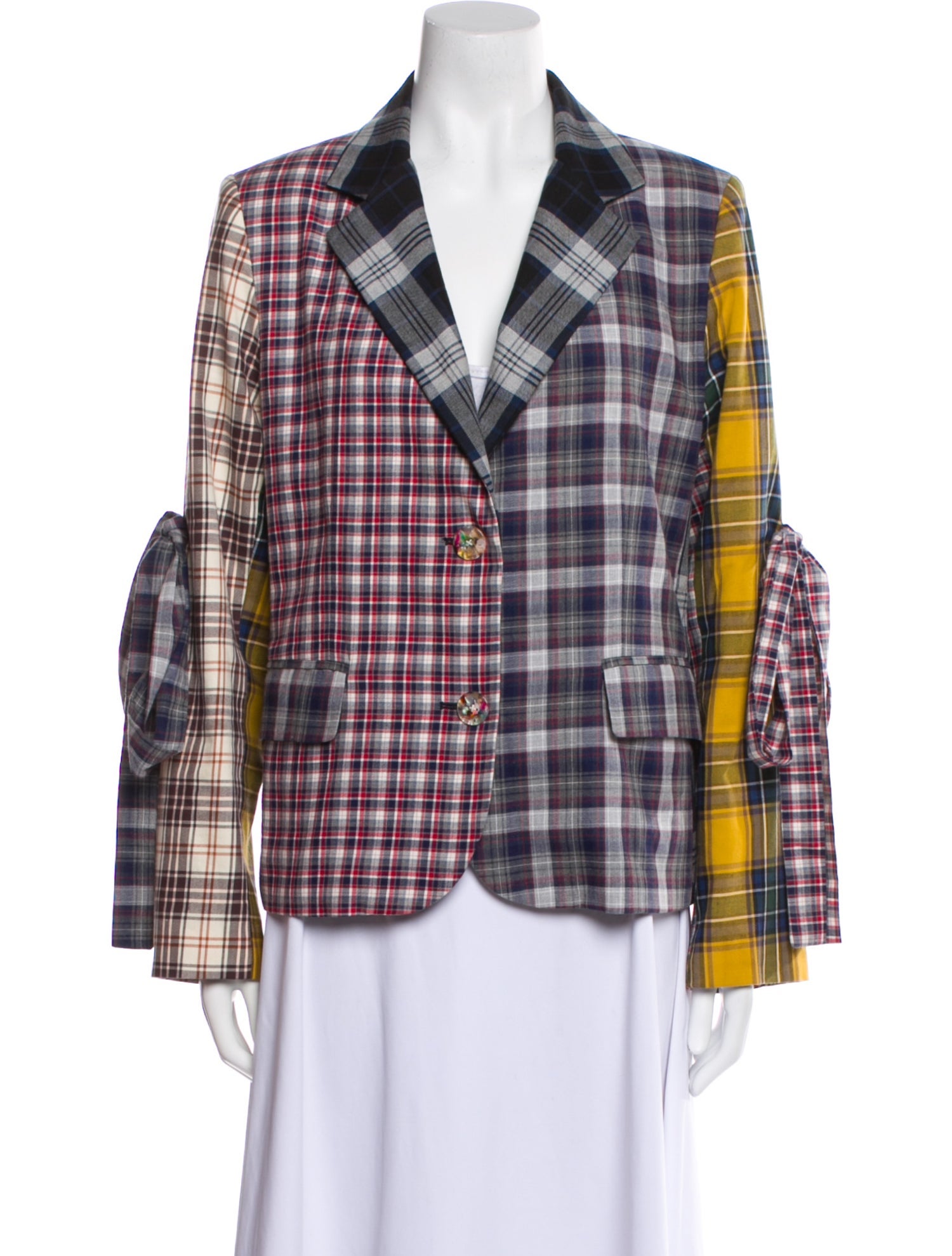 Libertine Plaid Print Blazer