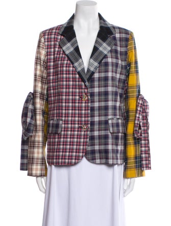Libertine Plaid Print Blazer