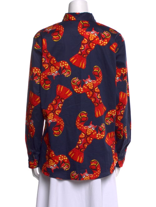 Libertine Floral Print Long Sleeve Button-Up Top