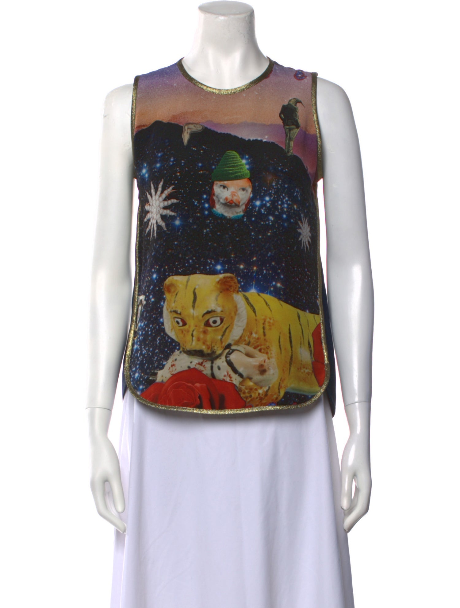 Libertine Printed Crew Neck Top