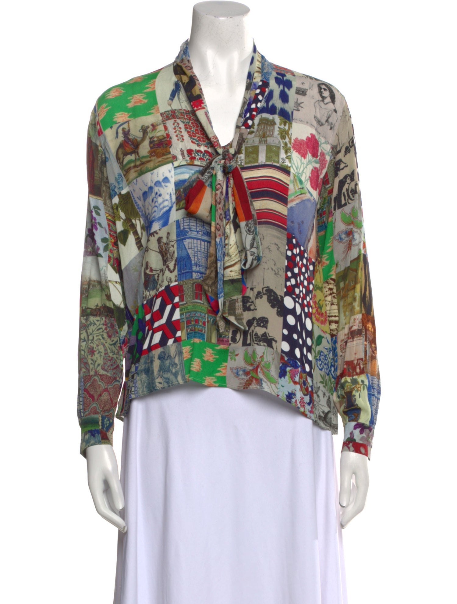 Libertine Printed V-Neck Blouse