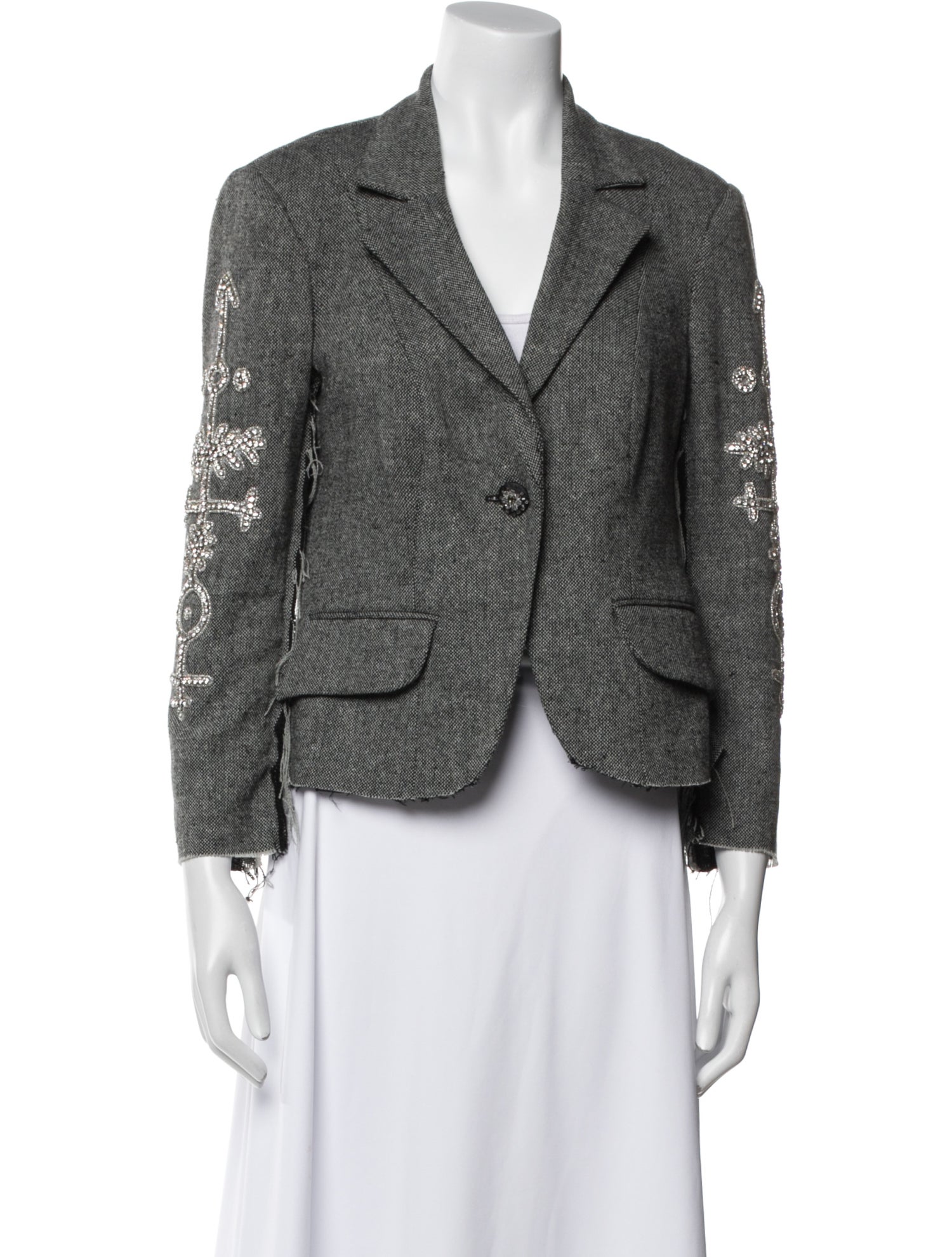 Libertine Wool Tweed Pattern Blazer