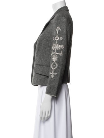 Libertine Wool Tweed Pattern Blazer