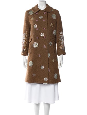 Libertine Wool Floral Print Peacoat