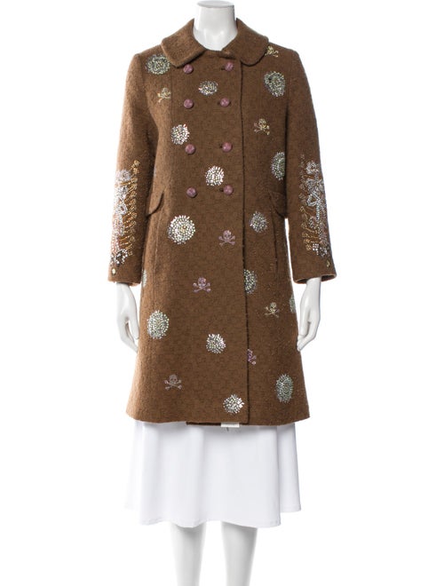 Libertine Wool Floral Print Peacoat