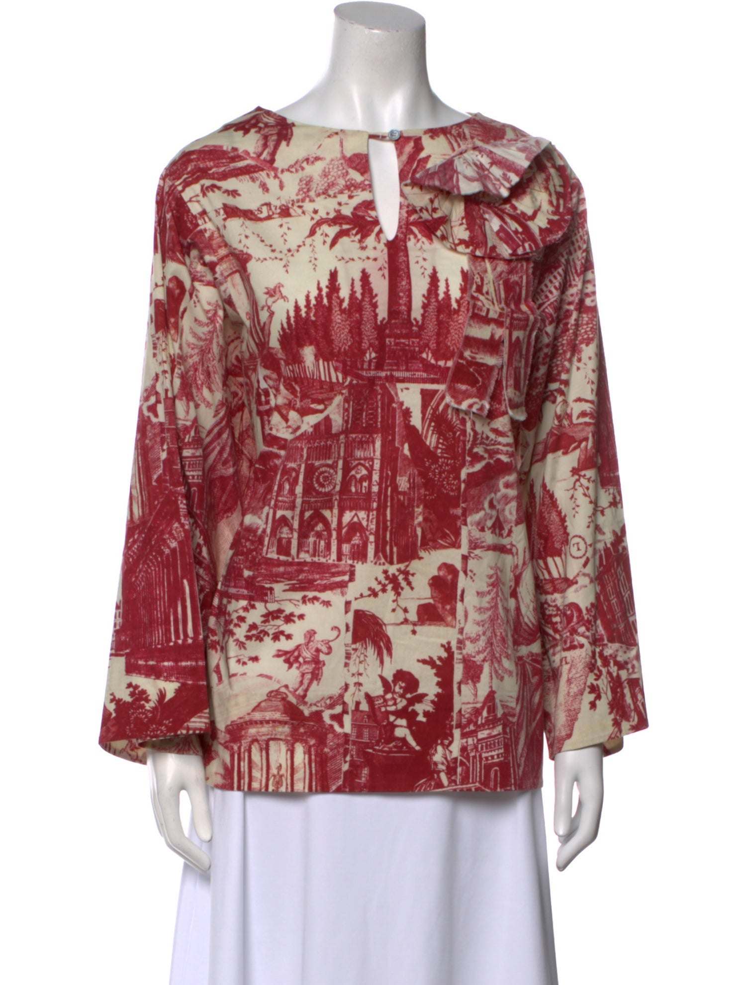 Libertine Printed Scoop Neck Blouse