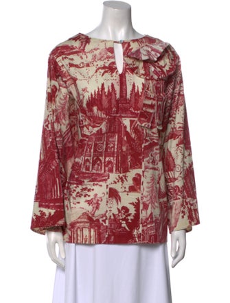 Libertine Printed Scoop Neck Blouse