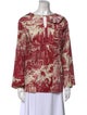 Libertine Printed Scoop Neck Blouse