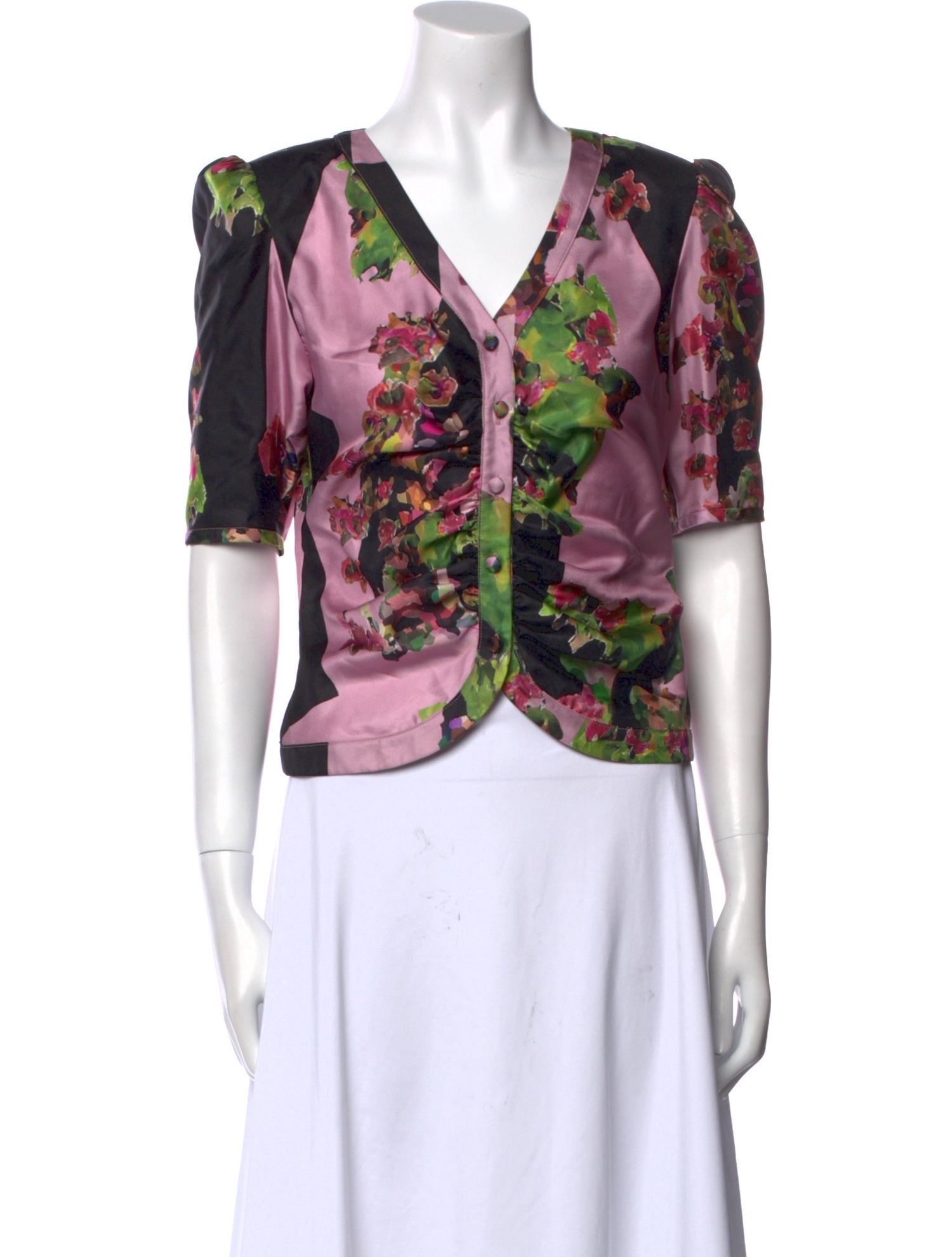 Libertine Linen Floral Print Crop Top