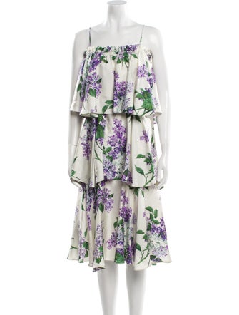 Libertine Floral Print Midi Length Dress