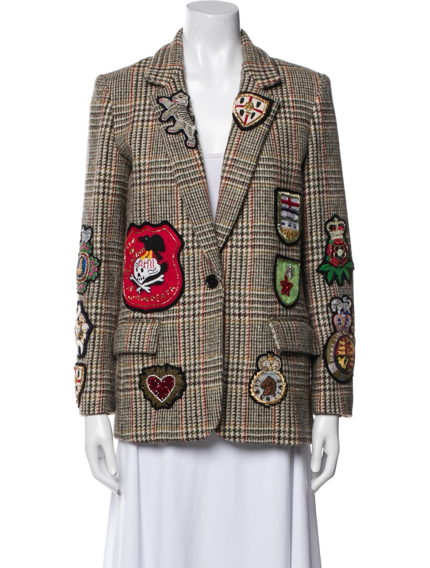 Libertine Wool Printed Blazer