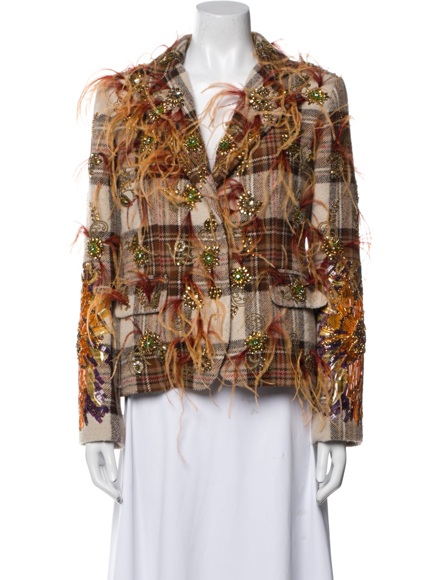 Libertine Plaid Print Blazer